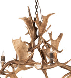 58 W Antlers Fallow Deer 12 Lt Chandelier