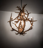 55"W Antlers Elk & Fallow Deer 10 Lt Chandelier