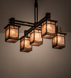 36"W Roylance 5 Lt Arts & Crafts Chandelier