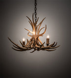 29"W Antlers 4 Lt Chandelier
