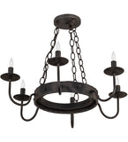 24"W Edinburgh 6 Lt Chandelier
