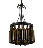 17"W Tuscan Vineyard 16 Wine Bottle Pendant