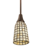 5"W Terra Bone Mini Pendant