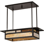 34"L Hyde Park Double Bar Mission Oblong Pendant