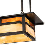 34"L Hyde Park Double Bar Mission Oblong Pendant