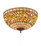 16"W Tiffany Turning Leaf Flushmount