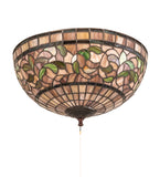 16"W Tiffany Turning Leaf Flushmount