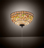 16"W Tiffany Turning Leaf Flushmount