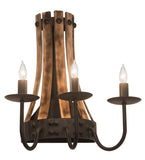 14"W Barrel Stave Wall Sconce