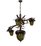 48"W Acorn Branch 4 Lt Cascading Chandelier