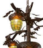 48"W Acorn Branch 4 Lt Cascading Chandelier