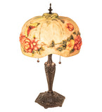 25"H Puffy Butterfly & Flowers Table Lamp
