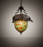 16"W Oak Leaf & Acorn Lodge Pendant