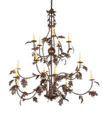 48"W Oak Leaf 15 Lt Chandelier