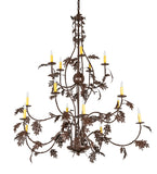48"W Oak Leaf 15 Lt Chandelier