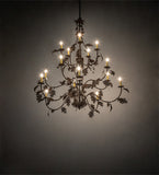 48"W Oak Leaf 15 Lt Chandelier