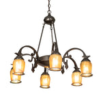 29"W Revival Favrile 6 Lt Chandelier