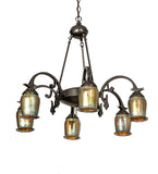 29"W Revival Favrile 6 Lt Chandelier