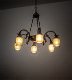 29"W Revival Favrile 6 Lt Chandelier