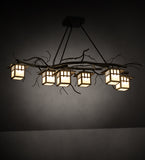 51"L Winter Solstice 6 Lt Oblong Chandelier