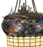 22"W Greenbriar Oak Inverted Pendant