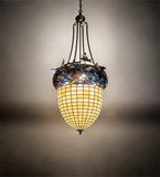 22"W Greenbriar Oak Inverted Pendant