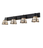 52"W "T" Mission 4 Light Vanity Light