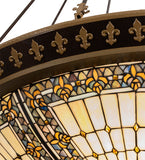 45"W Fleur-de-lis Semi-Flushmount