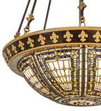 28"W Fleur-de-lis Semi-Flushmount