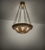 28"W Fleur-de-lis Semi-Flushmount