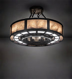 30"W Smythe Craftsman Semi-Flushmount