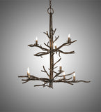 36"W Winter Solstice 9 Lt Chandelier