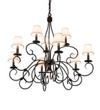 40"W Grace 10 Lt Two Tier Chandelier