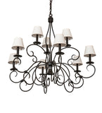 40"W Grace 10 Lt Two Tier Chandelier