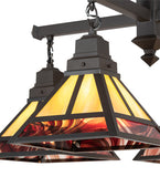 30"Sq "T" Mission 4 Light Chandelier