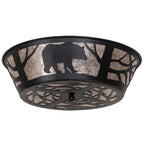 22"W Bear on the Loose Flushmount