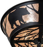 22"W Bear on the Loose Flushmount