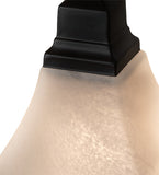 5"Sq Bungalow Alabaster Swirl Flushmount