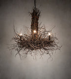 36"W Twigs 6 Lt Chandelier