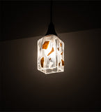 5" Sq Metro Fusion Licorice Modern Mini Pendant
