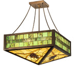 23"Sq Pinecone Semi-flushmount