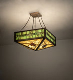 23"Sq Pinecone Semi-flushmount