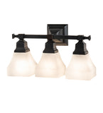 19"W Bungalow 3 Lt Wall Sconce