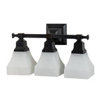 19"W Bungalow 3 Lt Wall Sconce