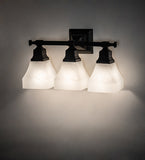 19"W Bungalow 3 Lt Wall Sconce