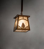 7"Sq Mountain Pine Mini Pendant