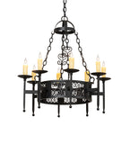 28"W Toscano 8 Lt Chandelier