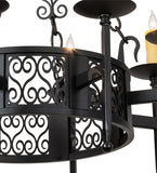 28"W Toscano 8 Lt Chandelier