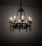 28"W Toscano 8 Lt Chandelier