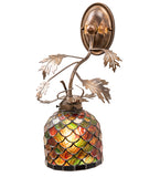 7.5"W Oak Leaf Wall Sconce